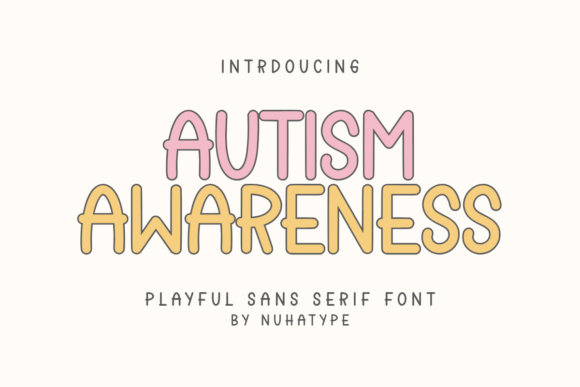 Autism Awareness: A Minimalist Font for Editorial Design