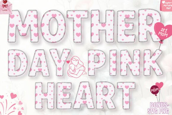 Enhance Your Brand with the Mother Day Pink Heart Font