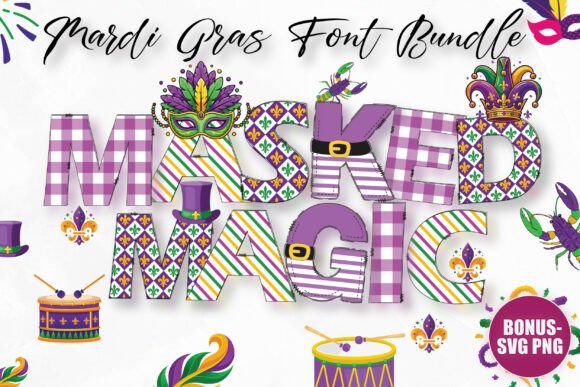 Font Choice That Speaks Volumes: Mardi Gras Bundle for Editorial Design