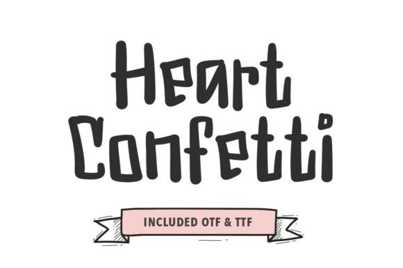 Heart Confetti Font: A Joyful Addition to Your Craft Projects
