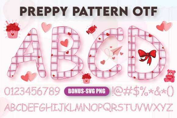 Preppy Pattern Font for Creative Projects