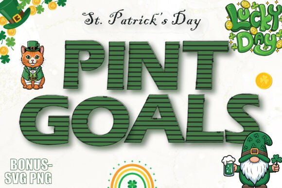 St Patrick’s Day Pint Goals Font for Branding Projects