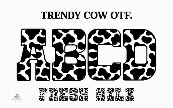 Trendy Cow: A Font That Adds Whimsy to Your Craft