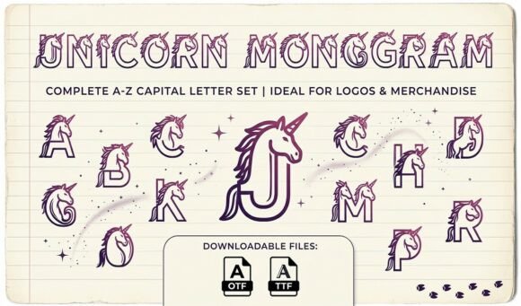 Unicorn Monogram: A Magical Font for Digital Marketers