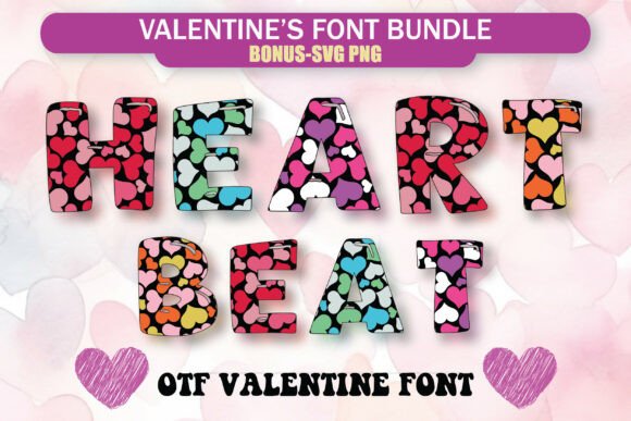 Valentine Heart Font for Editorial Design